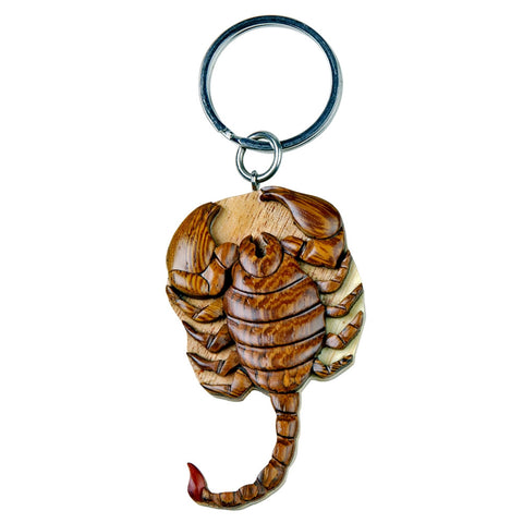Scorpion Wooden Keychain