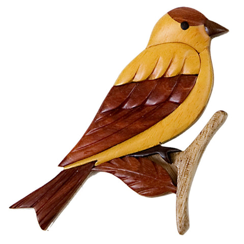 Goldfinch Wooden Magnet