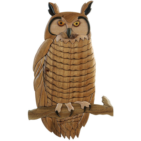 Owl Wooden Wall Hanging