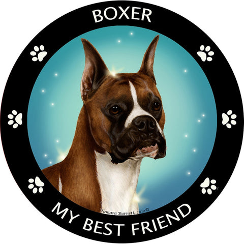 Boxer Cropped My Best Friend Magnet