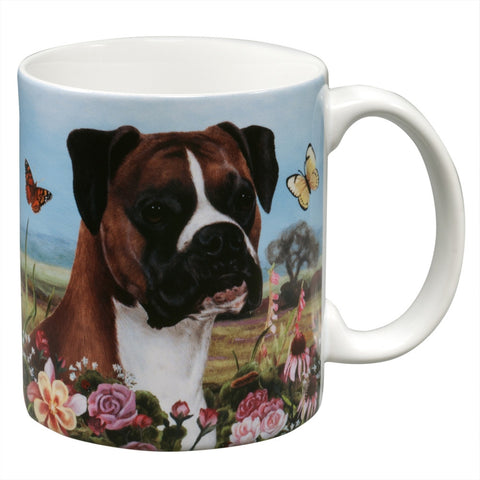 Boxer Uncropped Garden Party Fun Mug