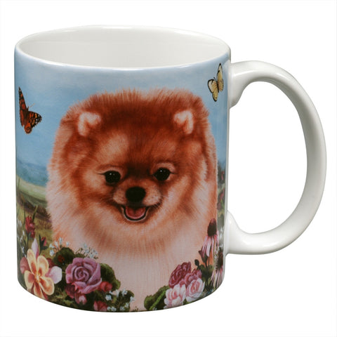 Pomeranian Garden Party Fun Mug
