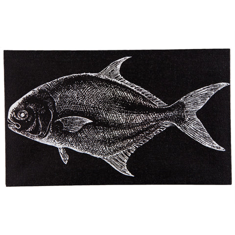 Tuna In Black & White Canvas Art
