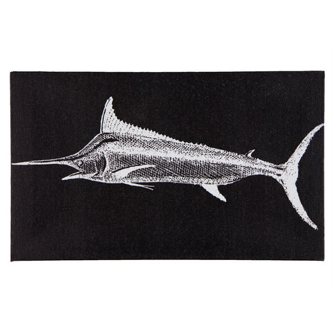 Swordfish In Black & White Canvas Art