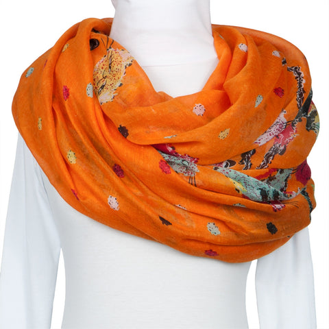 Colorful Felines Orange Scarf