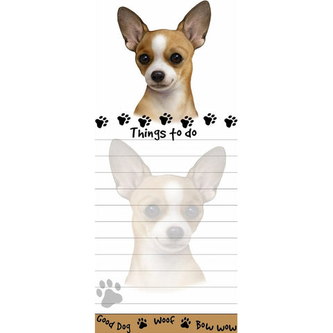 Chihuahua Tan Tall Magnetic Notepad