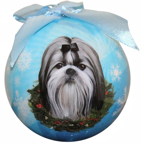 Shih Tzu Christmas Ball Ornament