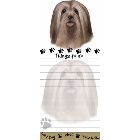Lhasa Apso Tall Magnetic Notepad