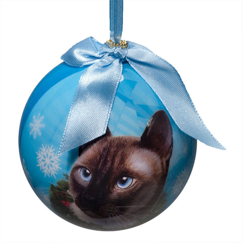 Siamese Cat Christmas Ball Ornament