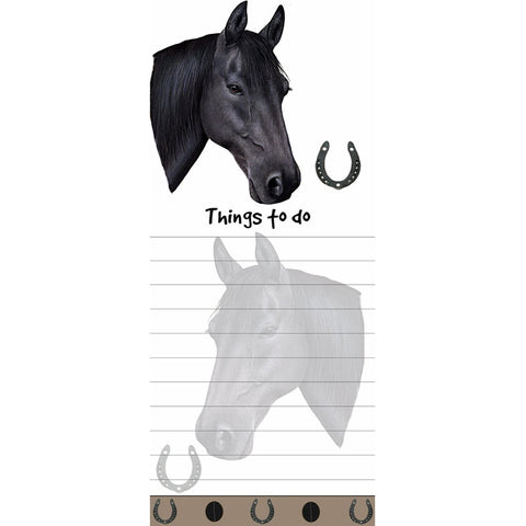 Black Horse Tall Magnetic Notepad