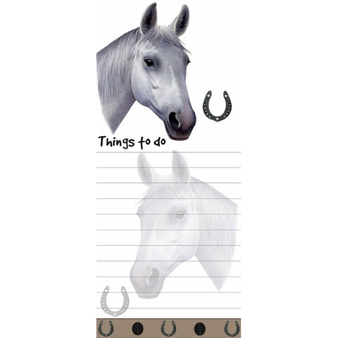 White Horse Tall Magnetic Notepad
