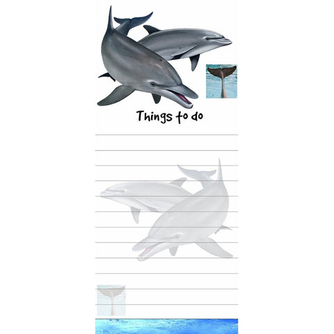 Dolphins Tall Magnetic Notepad