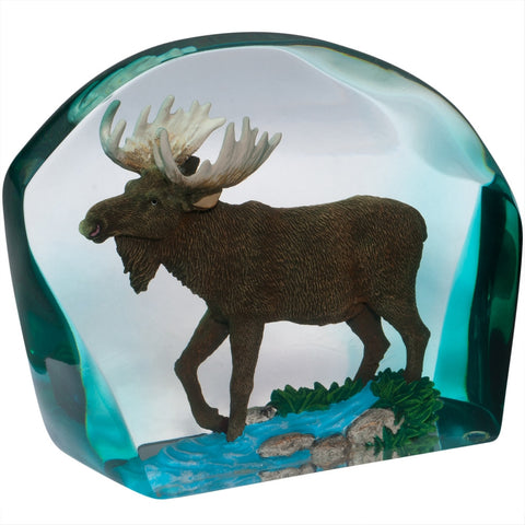 Moose Encased In Resin Figurine
