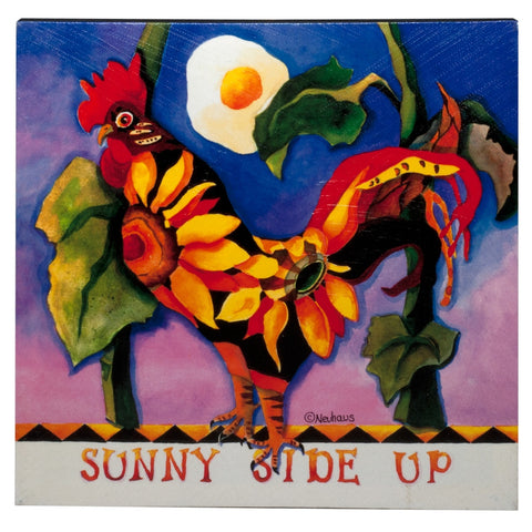 Sunny Side Up Rooster Canvas Wall Art