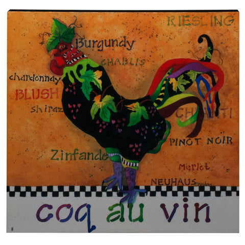 Coq Au Vin Canvas Rooster Wall Art