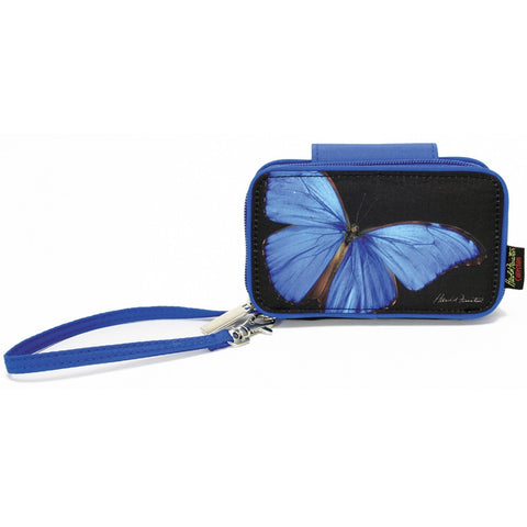 Blue Butterfly Phone Wristlet