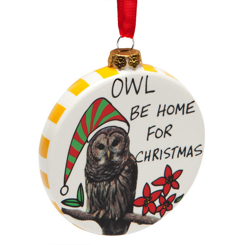 Owl Be Home Christmas Ornament
