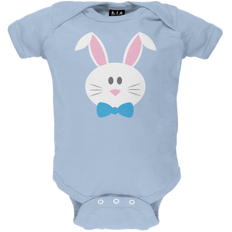 Bunny Face Blue Baby One Piece