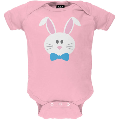 Bunny Face Pink Baby One Piece