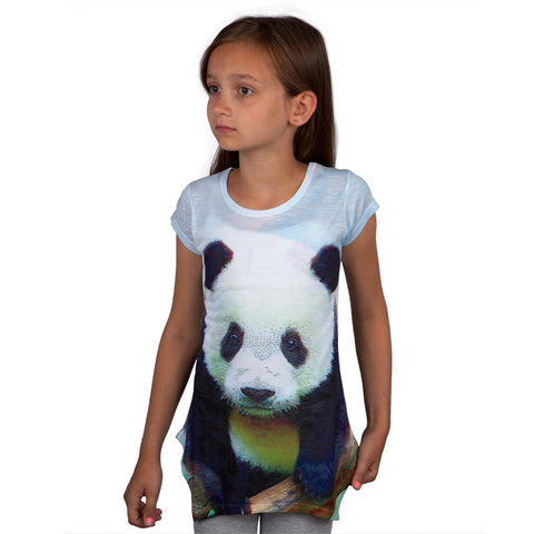 Panda Portrait Kids Tunic Shirt