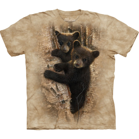 Bear Cubs Curious in a Tree Kids T-Shirt