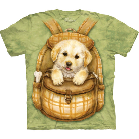 Puppy in Backpack Kids T-Shirt