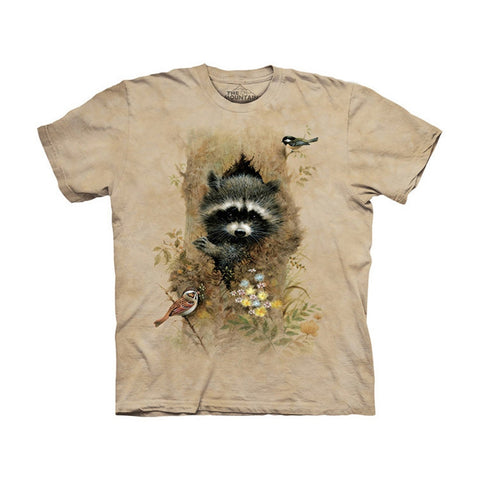 Raccoon Baby in Tree Kids T-Shirt
