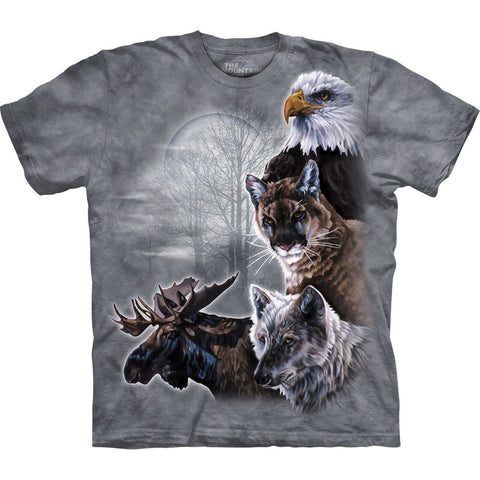 North American Woodland Animals Kids T-Shirt