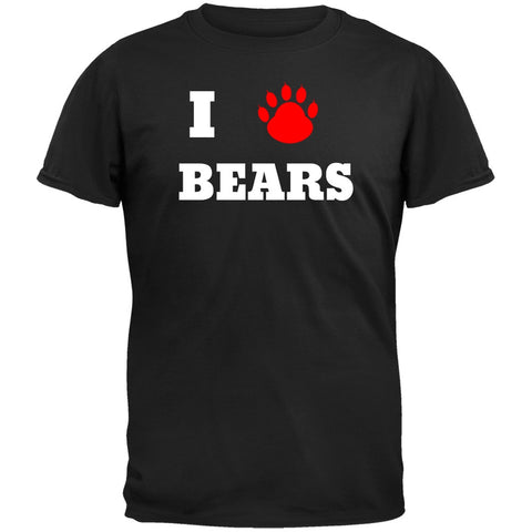 I Love Bears Black T-Shirt