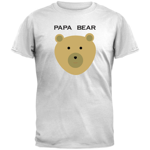 Papa Bear Face White T-Shirt