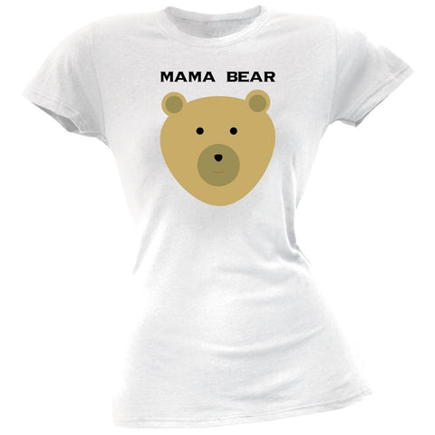 Mama Bear Face White Womens T-Shirt