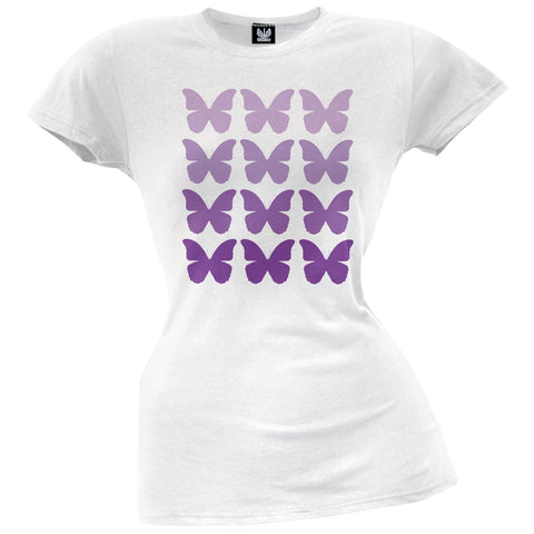 Purple Graded Butterfly Juniors T-Shirt