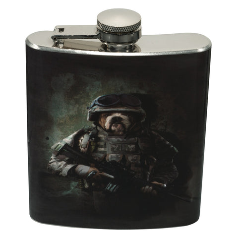 Combat Bulldog Marine Flask
