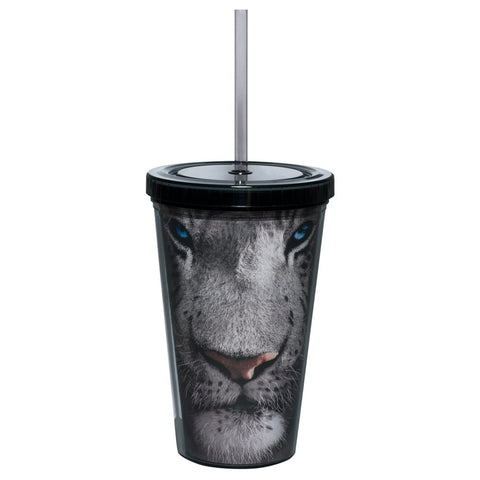 White Tiger Face Tumbler