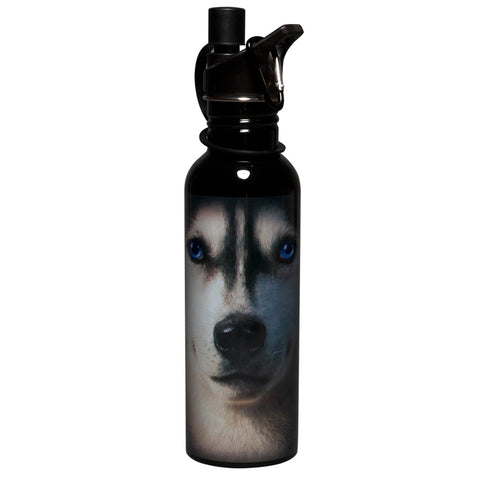 Siberian Husky Dog Face Travel Water Bottle