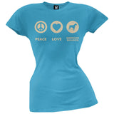 Peace Love American Bulldog Open-Shoulder Juniors Top