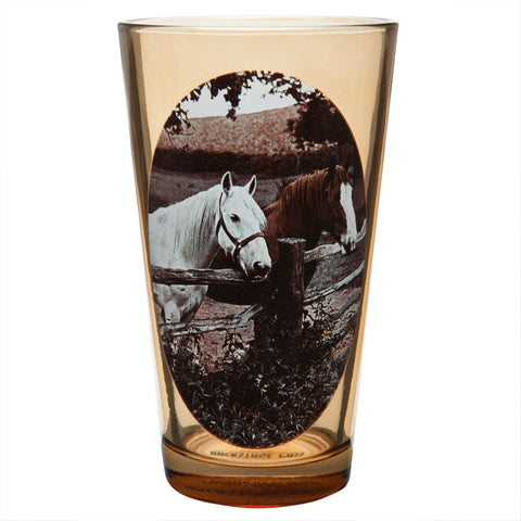Two Horses Portrait Pint Glass