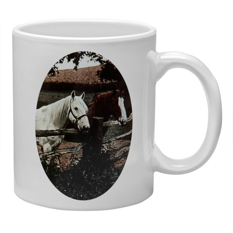 Two Horses Portrait Coffee Mug