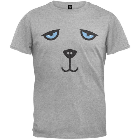 Droopy Bear Eyes Grey T-Shirt