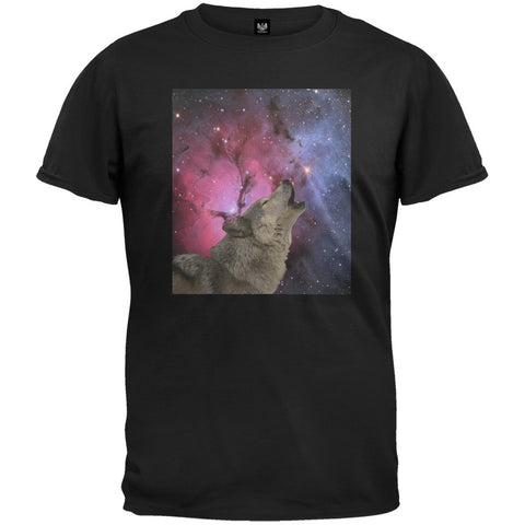 Space Wolf Men's Black T-Shirt