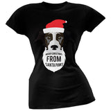 Black Dog Santa Juniors T-Shirt