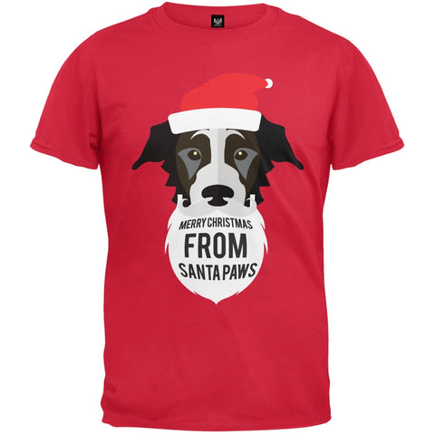 Black Dog Santa Red T-Shirt