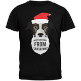 Black Dog Santa Youth Black T-Shirt