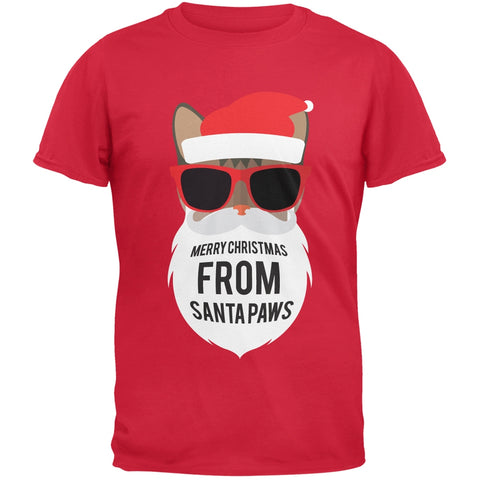 Cat Santa Ugly Christmas Sweater Red T-Shirt
