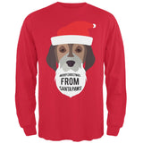 Droopy Dog Santa Ugly Christmas Sweater Black Long Sleeve T-Shirt