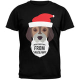 Droopy Dog Santa Ugly Christmas Sweater Black T-Shirt