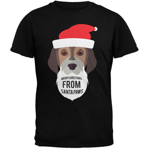 Droopy Dog Santa Ugly Christmas Sweater Youth Black T-Shirt