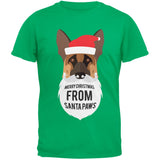 German Shepard Santa Ugly Christmas Sweater Green T-Shirt