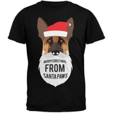 German Shepard Santa Ugly Christmas Sweater Youth Black T-Shirt