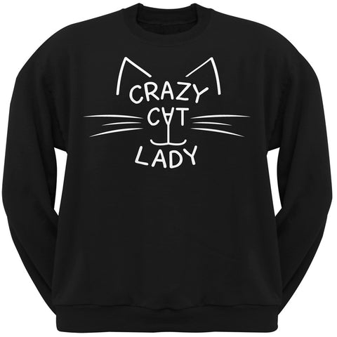 Crazy Cat Lady Black Crew Neck Sweatshirt